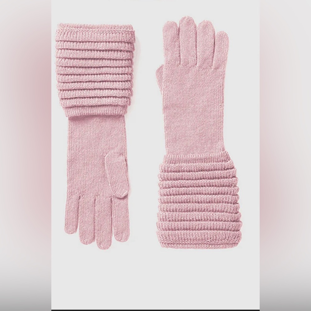 SENTALER Baby Alpaca Ribbed Gloves